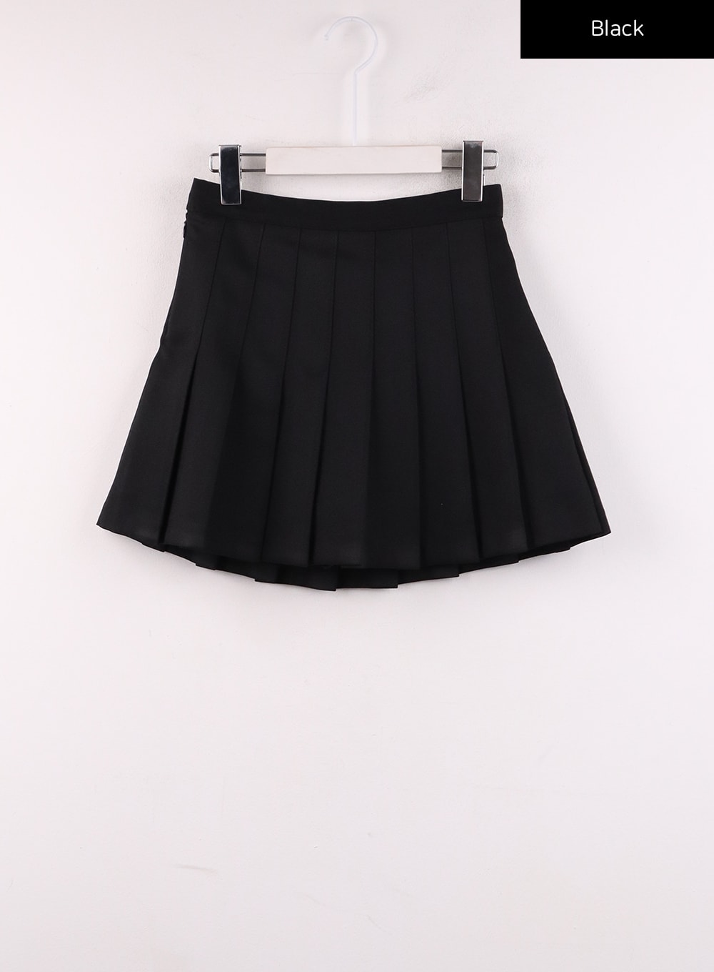 SHEIN EZwear Solid Fold Pleated Skater Skirt | SHEIN USA